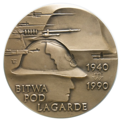 medal :: BITWA POD LAGARDE :: GENERAŁ BRONISŁAW DUCH :: MP, Warszawa :: BRĄZ