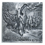 medal :: PAMIĘCI POLAKÓW OFIAR STALINOWSKICH REPRESJI - srebrzony