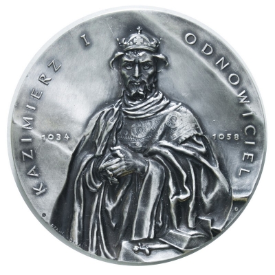 medal :: Kazimierz I Odnowiciel :: seria królewska :: srebrzony