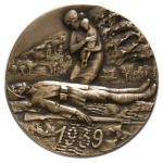 medal :: 50 – ROCZNICA WRZEŚNIA 1939 R :: PTAiN Warszawa :: BRĄZ