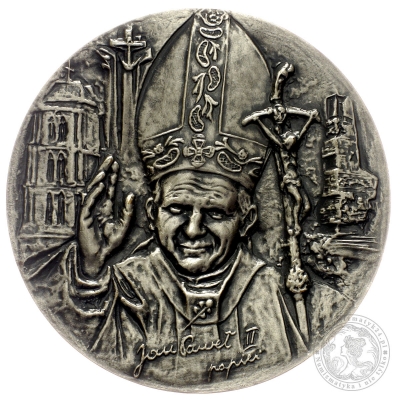 JAN PAWEŁ II – GDAŃSK ZASPA, medal srebrzony