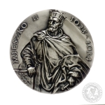 Mieszko II / Rycheza, medal, srebrzony