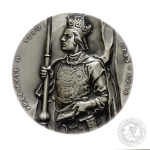Przemysław II, seria królewska, medal, srebrzony