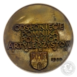 ODSŁONIĘCIE POMNIKA POLSKICH ARTYLERZYSTÓW - TORUŃ - 1980, medal