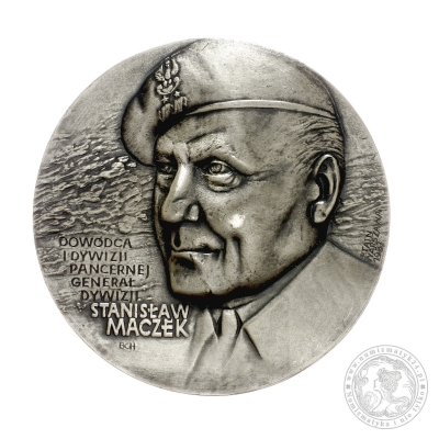 gen. Stanisław Maczek, medal, srebrzony