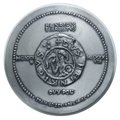 medal :: Henricvs Barbatvs :: seria królewska ::  srebrzony