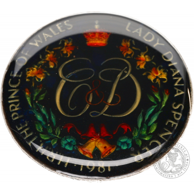 medal pamiątkowy ślubu Jego Wysokości Księcia Walii z Lady Dianą Spencer UNIKAT