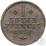 1 Guter Pfennig, 1819, Wilhelm IX. (I.) (1785-1803-1821)