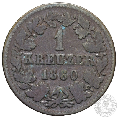 1 Kreuzer, 1860, Nassau, Adolph (1839-1866)