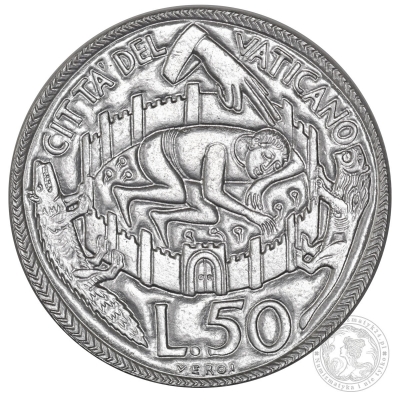 PAWEŁ VI, 50 lirów, 1975, CITTA' DEL VATICANO