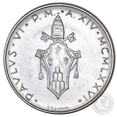 PAWEŁ VI, 100 lirów, 1976, CITTA' DEL VATICANO