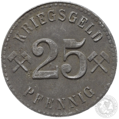 NOTGELD, 25 fenigów, 1918, Neurode - Nowa Ruda