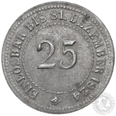 NOTGELD, 25 fenigów, 1924, Anhaltisches