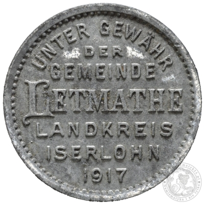 NOTGELD, 50 fenigów, 1917, Letmathe