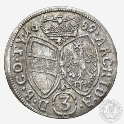 3 krajcary, 1689, Tyrol :: Leopold I 1658-1705