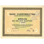 Bank Cukrownictwa :: Akcja na 100 złotych :: 29.10.1928