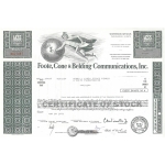 Foote, Cone & Belding Communications Inc. :: Certifies 1973