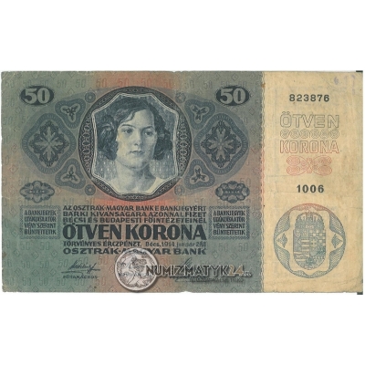 50 koron :: Austro-Węgry :: 1914