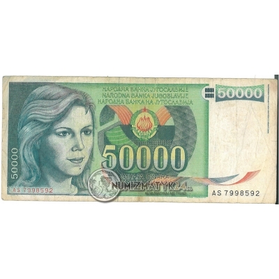 50000 dinarów :: Jugosławia :: 1988