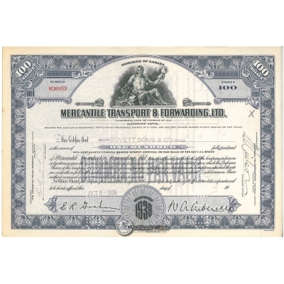Mercantile Transport & Forwarding, LTD :: Certifies 1938