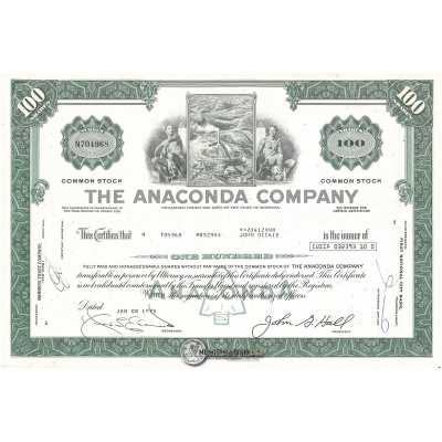 The Anaconda Company :: Certifies 1973