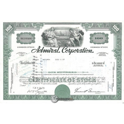Admiral Corporation :: Certifies 1970